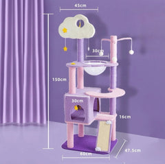 Purple Sky Adventure Cat Tree-Petroom