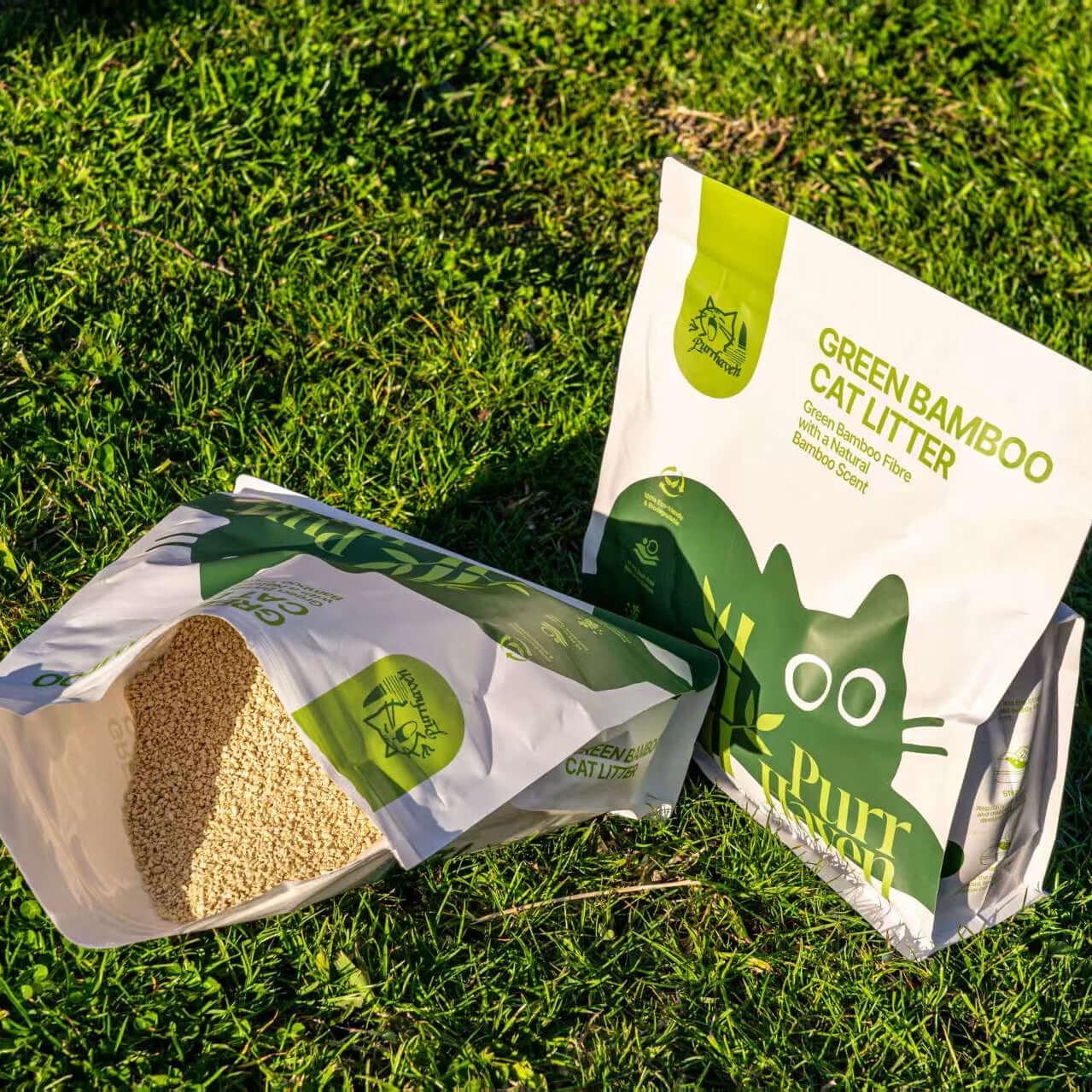 Purr Haven Plant-based Eco Green Bamboo Cat Litter 2.5.kg-Petroom