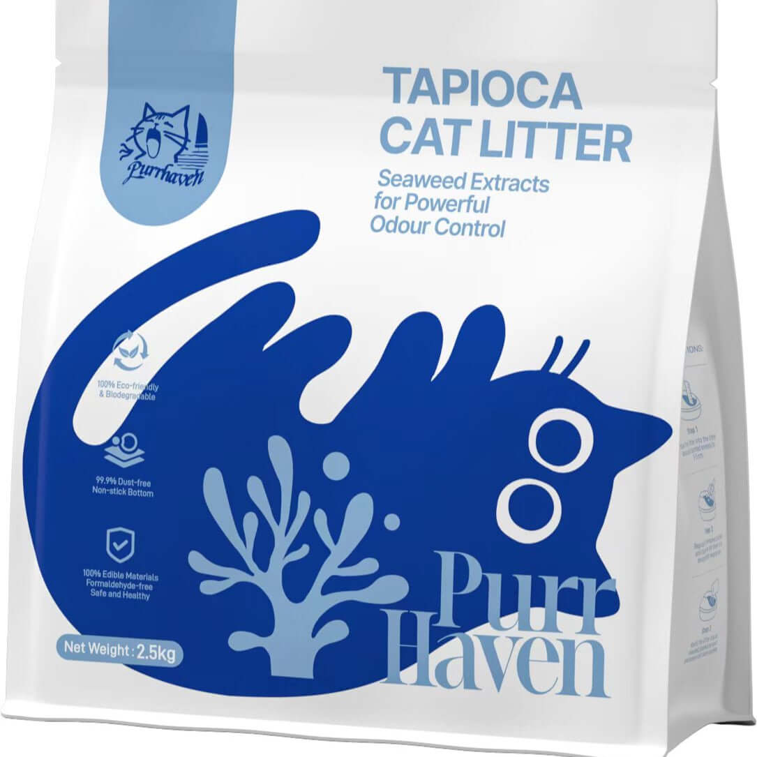Purr Haven Eco Tapioca and Seaweed Extract Cat Litter 2.5.kg-Petroom