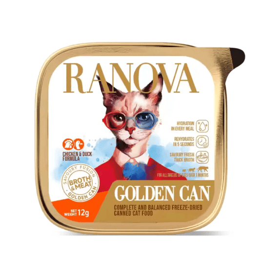 RANOVA Complete Freeze-Dried Golden Can Cat Food Chicken & Duck Recipe-PETROOM