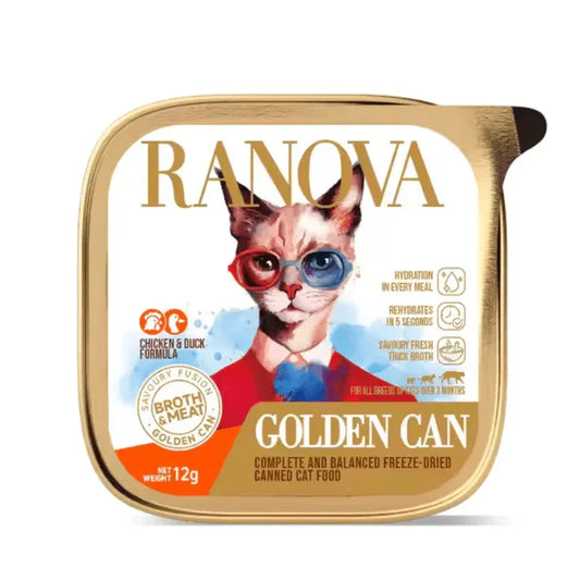 RANOVA Complete Freeze-Dried Golden Can Cat Food Chicken & Duck Recipe-PETROOM