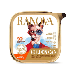 RANOVA Complete Freeze-Dried Golden Can Cat Food Chicken & Duck Recipe-PETROOM
