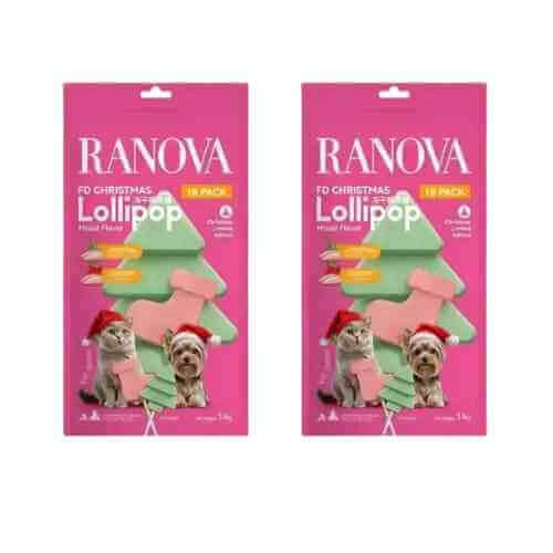 RANOVA Freeze-Dried Lollipop Treats - Aussie Cats Christmas Treats (10pcs)-PETROOM