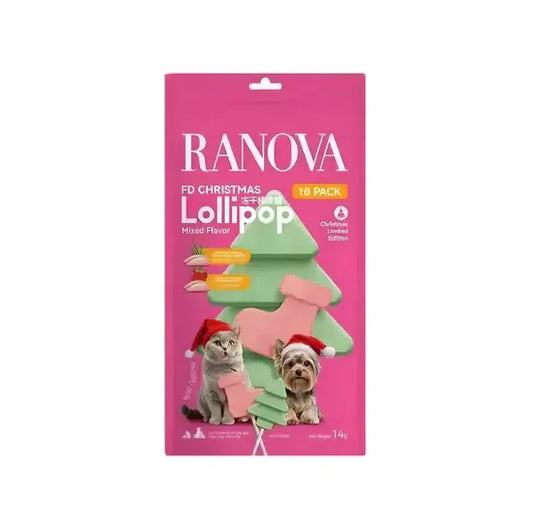 RANOVA Freeze-Dried Lollipop Treats - Aussie Cats Christmas Treats (10pcs)-PETROOM