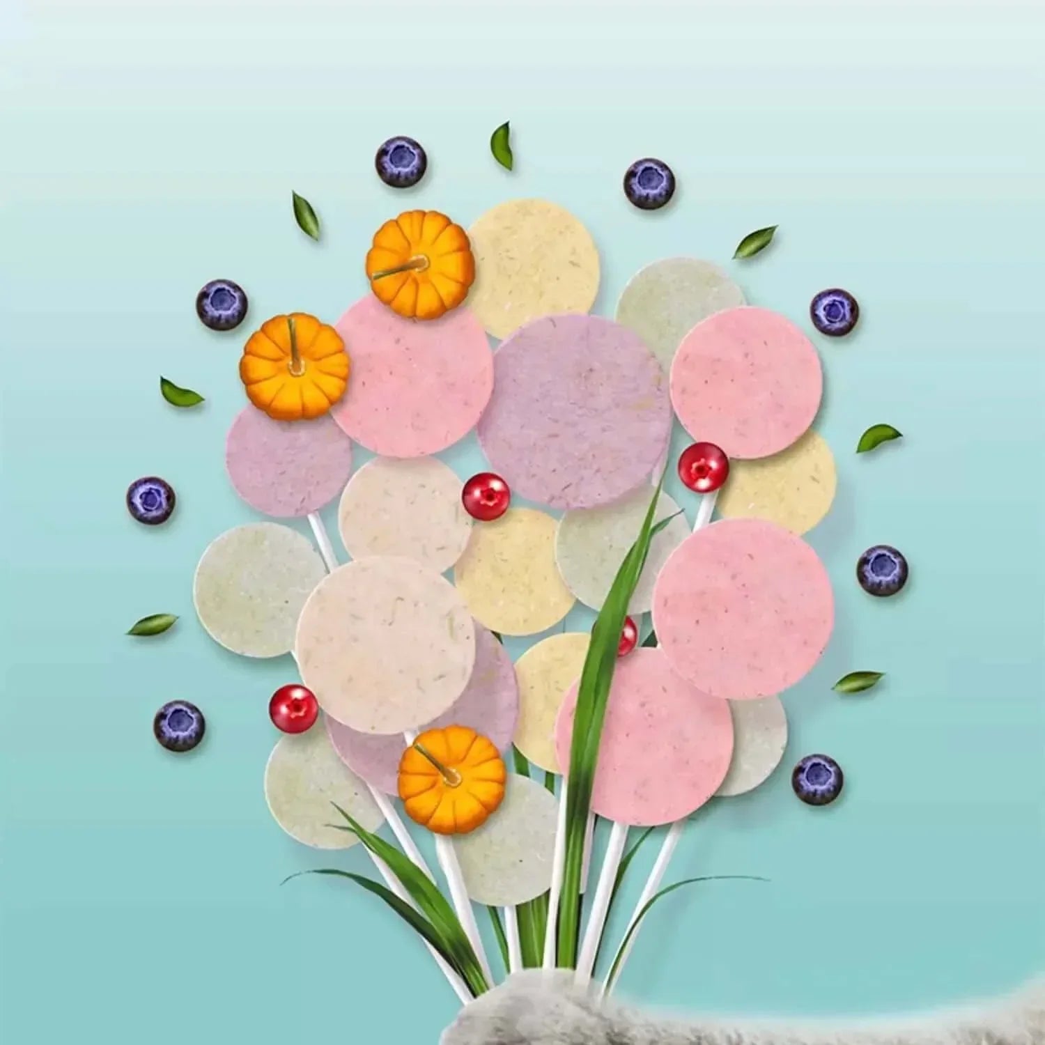 RANOVA Freeze Dried Lollipop Treats For Cats Mix Flavour 5pcs-PETROOM
