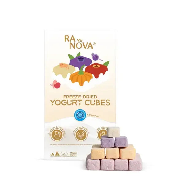 RANOVA Freeze-dried Yogurt Cubes For Dogs & Cats x 40 Pieces Mixed Flavor-PETROOM