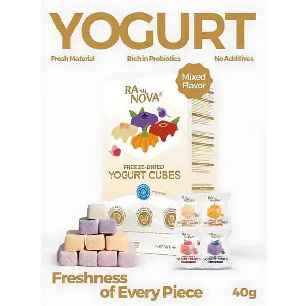 RANOVA Freeze-dried Yogurt Cubes For Dogs & Cats x 40 Pieces Mixed Flavor-PETROOM