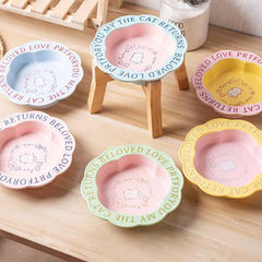 Scallop Ceramic Pet Bowl Durable & easy-to-clean-Petroom