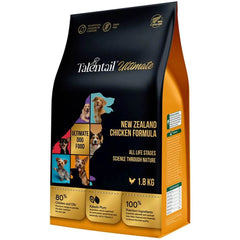 Talentail Ultimate New Zealand Chicken Dry Dog Food 5kg package featuring all life stages formula and premium ingredients.