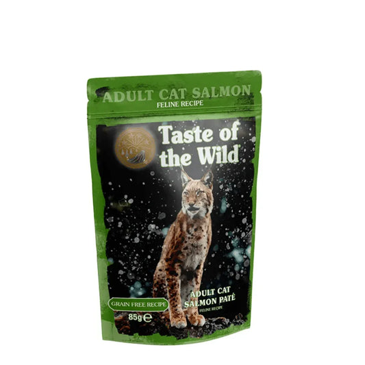 Taste Of The Wild Salmon with Chicken Pate Wet Cat Food Pouch 85g x 12-Petroom