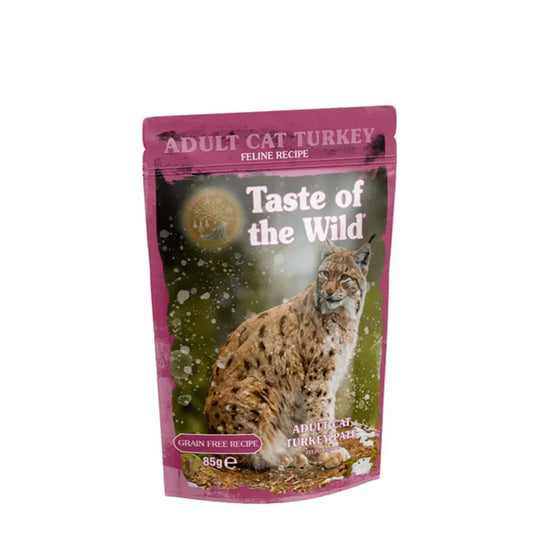 Taste Of The Wild Turkey with Chicken Pate Wet Cat Food Pouch 85g x 12-Petroom