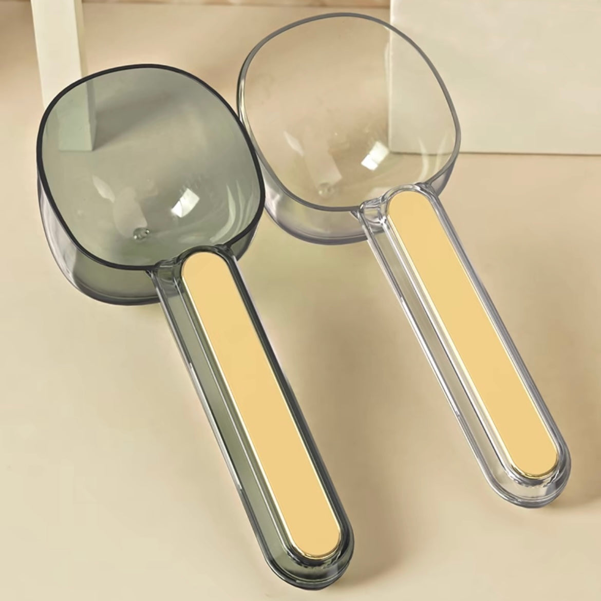 Transparent Pet Food Feeding Spoon With Measurement-Petroom