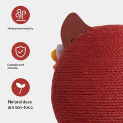 VETRESKA Natural Sisal Pet Cat Scratching Ball Tiger Interactive Cat Scratcher-Petroom
