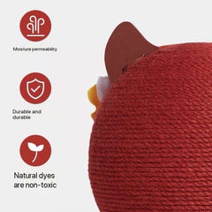 VETRESKA Natural Sisal Pet Cat Scratching Ball Tiger Interactive Cat Scratcher-Petroom