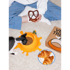 Vetreska Juicy Orange Pet Bowl & Spoon & Mat Set