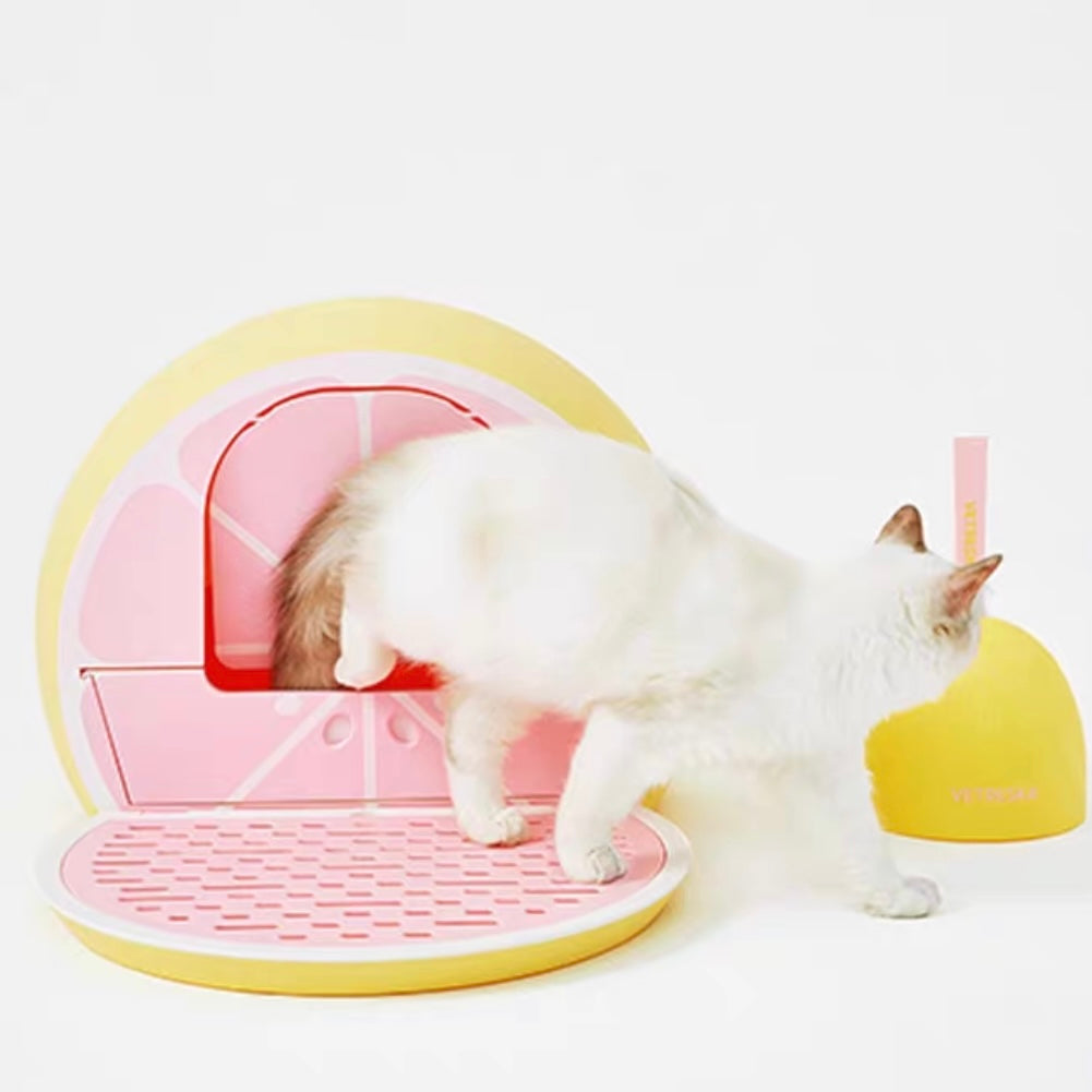 Vetreska Grapefruit-Shaped Cat Litter Box XL Size-Petroom