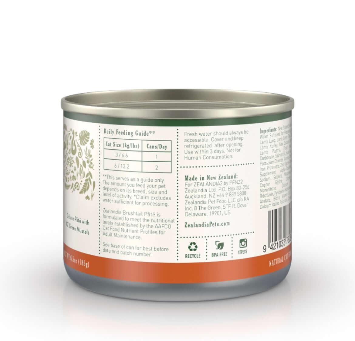 ZEALANDIA Grain Free Brushtail Pate Cat Wet Food-Petroom