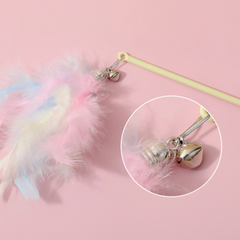 Feather Cat Teaser Wand with Bell