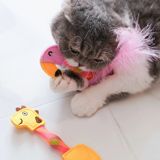 FOFOS Flicking Tube Catnip Cat Toy – Interactive Stress Relief Toy for Indoor Cats