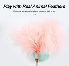 Cat Toy with Bell Feather – Interactive Cat Stick for Cats-Petroom