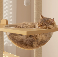 148cm Tall Forest Tree House Cat Tree for Large Cats Deluxe Edition-7 Level Tower with Space Capsule & House