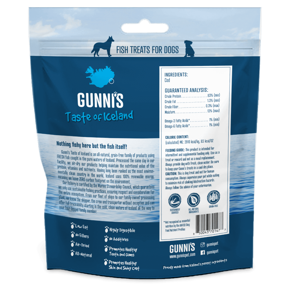 Gunni’s Cod Wafers Dog Treats 85g
