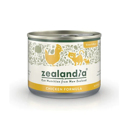 Zealandia Mousse Pate Chicken Kitten & Mama Cat Can 170g with chicken formula for kittens and mother cats.
