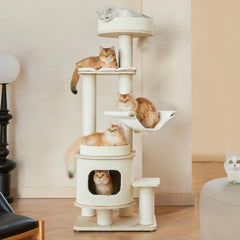 Michu Luna Multi-Layer Solid Wood Cat Nest Tree