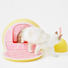 Vetreska Grapefruit-Shaped Cat Litter Box XL Size