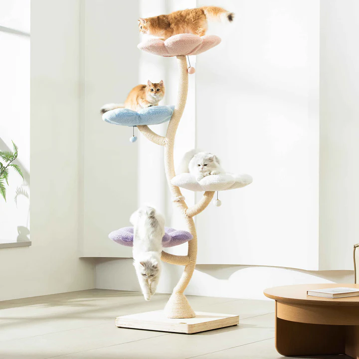 MICHU Fairy Cat Tower Deluxe 4-Tier Designer Flower Cat Tree Pre-Order