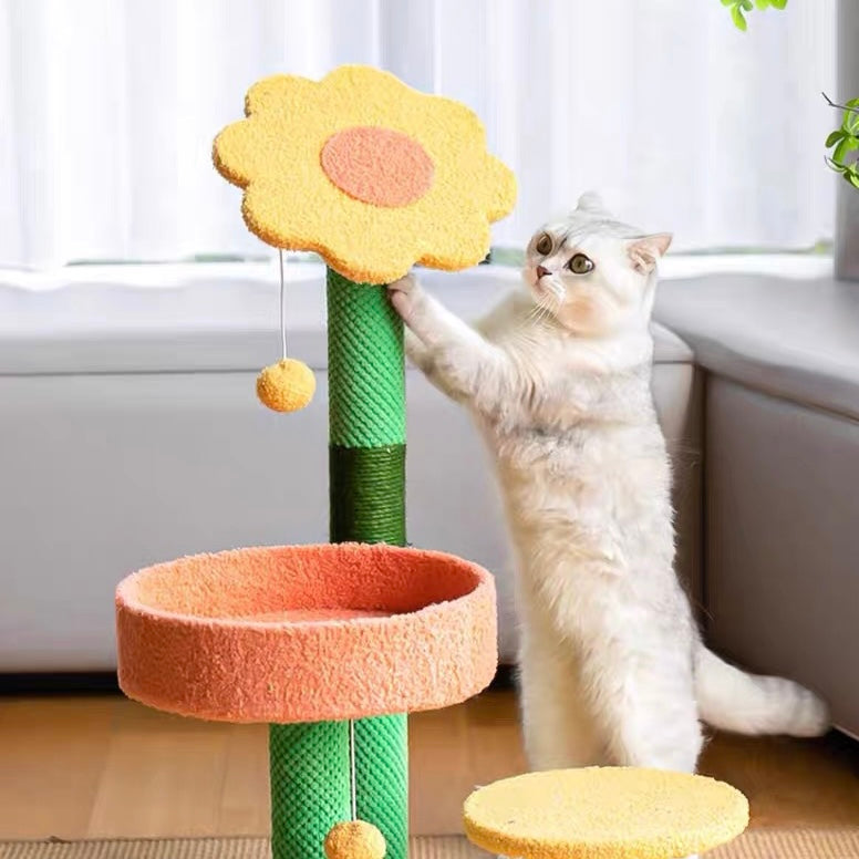 Petroom Sunflower Cat Scratcher Tree Cat Nest