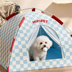 Foldable Indoor Cat & Dog Tent with Cooling Mat 58×58cm