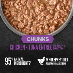 Orijen Chunks and Shreds Chicken & Tuna Wet Cat Food for Kittens 85g x12