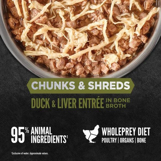 Orijen Chunks and Shreds Duck & Liver Cat Wet Food 85g x12