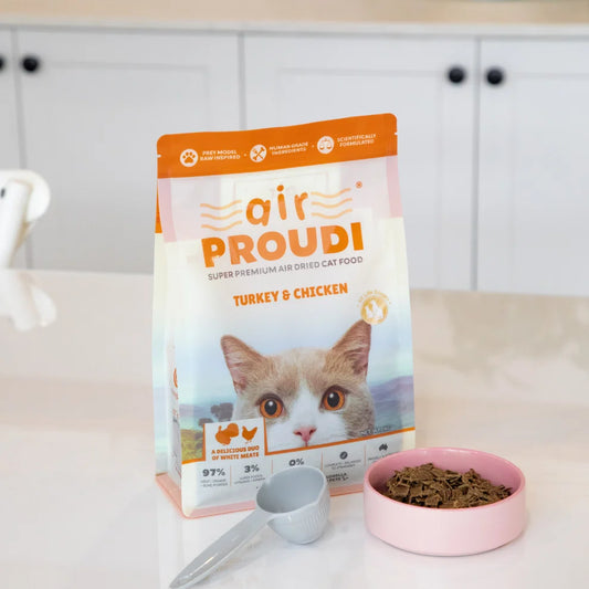 Air Proudi Premium Cat Dry Food Air-Dried Turkey & Chicken 1kg