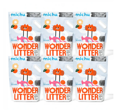 Michu Wonder Litter - Plant-Based & Automatic-Box Friendly 2.5kg/6L