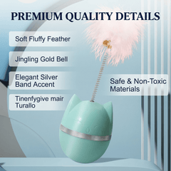 Cat Toy with Bell Feather – Interactive Cat Stick for Cats-petroom