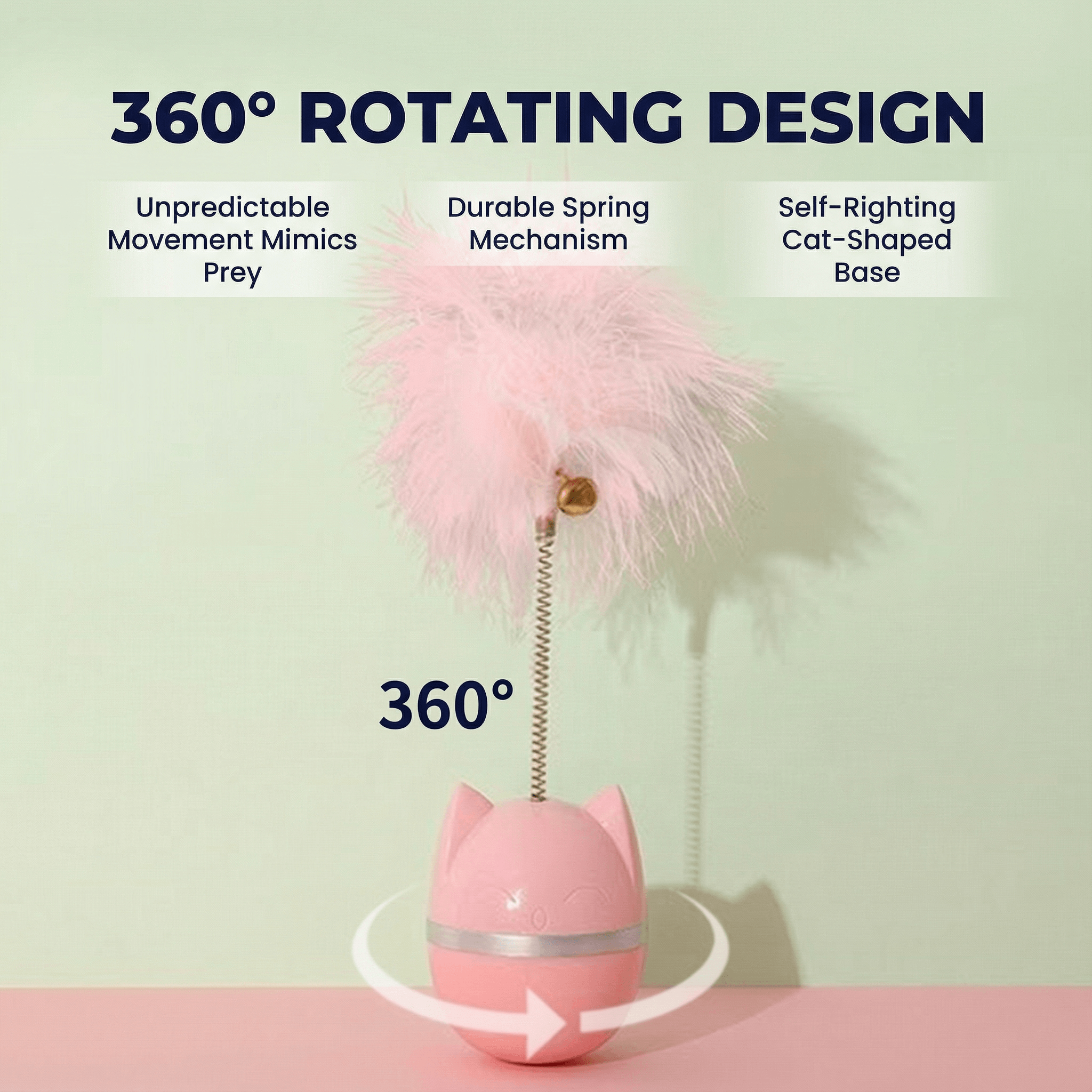 Cat Toy with Bell Feather – Interactive Cat Stick for Cats-petroom