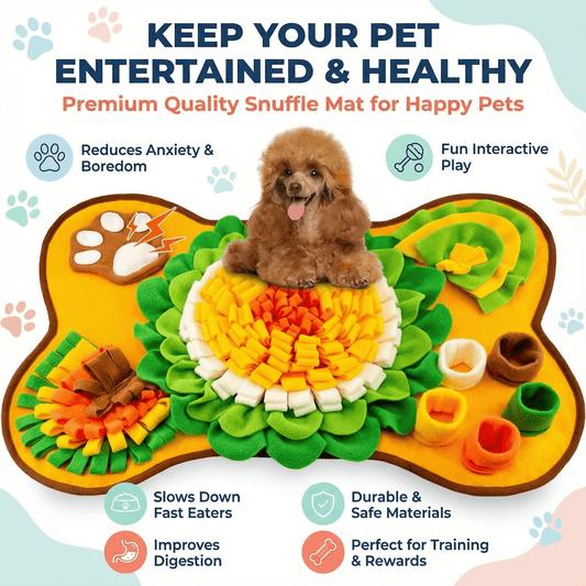 Interactive Bone Shape Snuffle Mat for Dogs & Cats