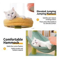 Tall Cat Tree Multi-Level Aesthetic Cat Tower with Sisal Posts 154cm
