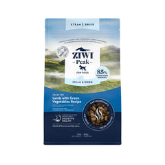 ZiWi Peak Steam And Dried Grass Fed Lamb With Green Vegetables Dry Dog Food 1.5KG