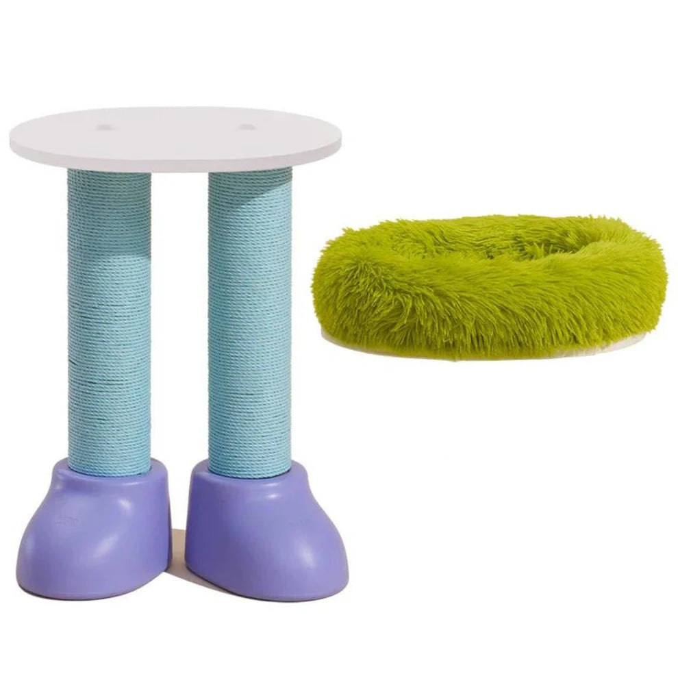 MAKESURE 3-in-1 Cat Scratcher, Bed, and Side Table - Stylish Feline Furniture