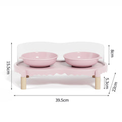 Dual Elevated Ceramic Pet Bowl – Bubble Dining Table For Pets