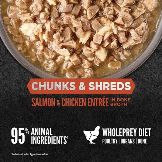 Orijen Chunks and Shreds Salmon and Chicken Wet Cat Food 85g x12