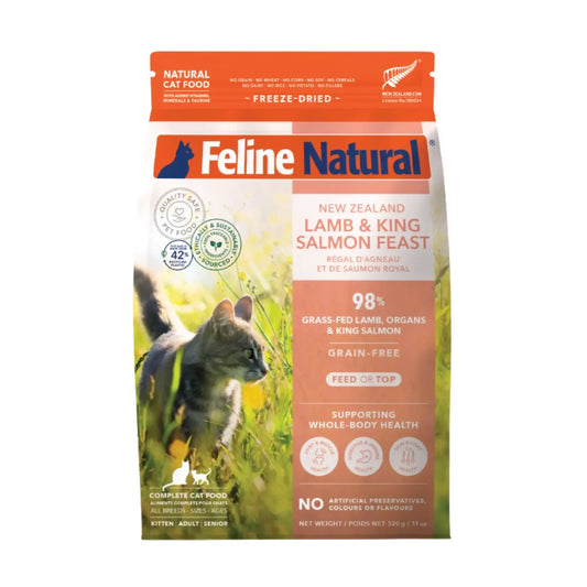 Feline Natural Grain Free Freeze Dried Lamb & Salmon Raw Cat Food