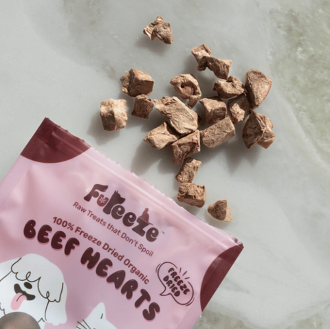 FUREEZE Freeze Dried Organic Beef Hearts 50g