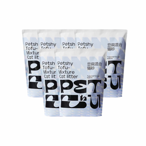 Petshy 2mm Coconut Tofu Cat Litter Fine Mixed Bentonite Deodorant Dust-free 2kg