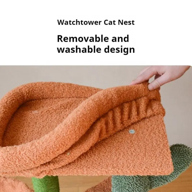 Cactus Cat Tree House Multi Level Condo Scratching Post