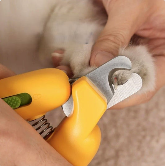 AIWO Banana-Shaped Mini Pet Nail Clippers - Yellow & Green