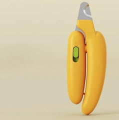 AIWO Banana-Shaped Mini Pet Nail Clippers - Yellow & Green